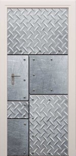 Deursticker metaalstructuur